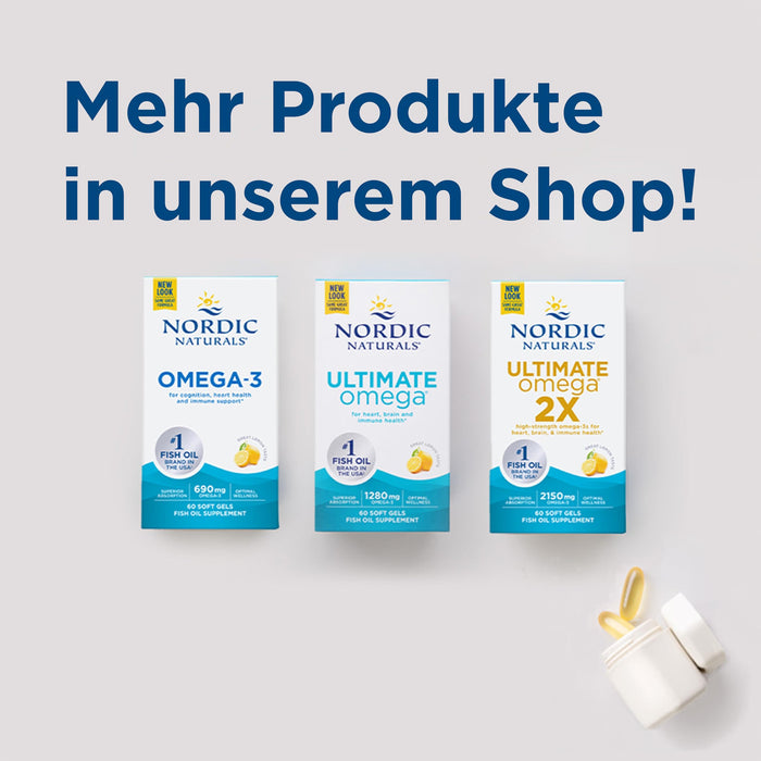 Nordic Naturals, Ultimate Omega-3, 1280mg, mit EPA und DHA, hochdosiert, Zitronengeschmack, 180 Weichkapseln, Laborgeprüft, Sojafrei, Glutenfrei, Ohne Gentechnik