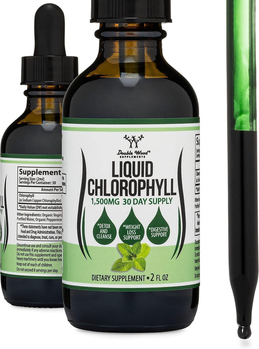 Double Wood - Liquid Chlorophyll Drops, Peppermint Flavored, 2 fl oz