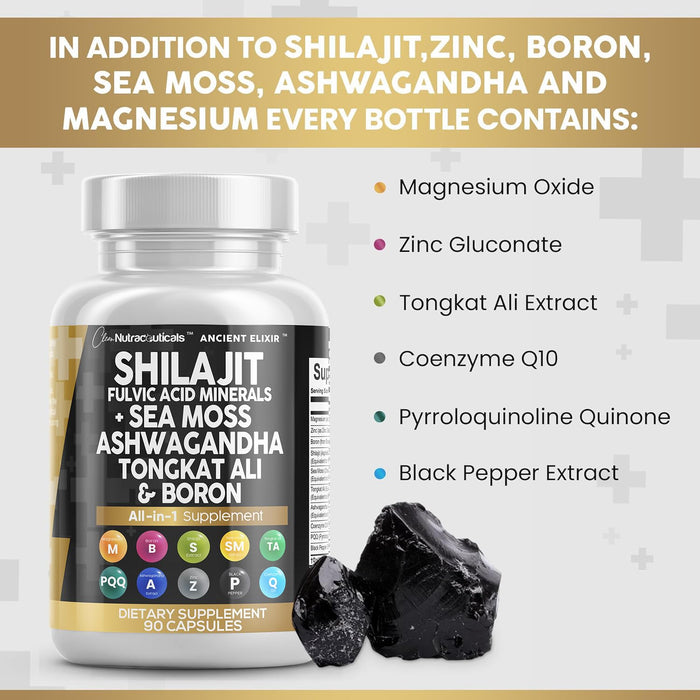 Clean Nutraceuticals Shilajit Supplement 90 Count