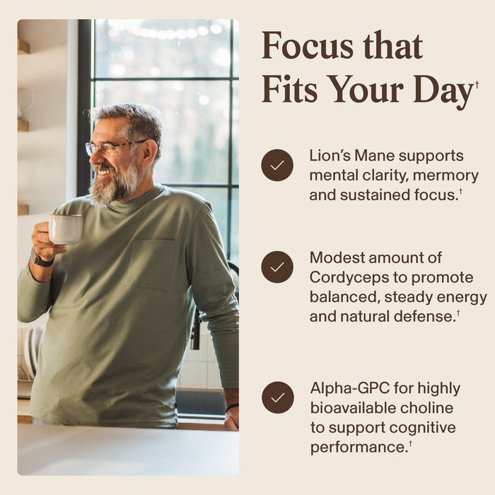 Real Mushrooms Lion’s Mane Focus Capsules - 90 Count