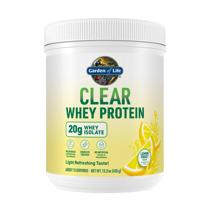 Garden of Life Clear Whey Protein Powder Lemon Frost Flavored, 15.3 oz