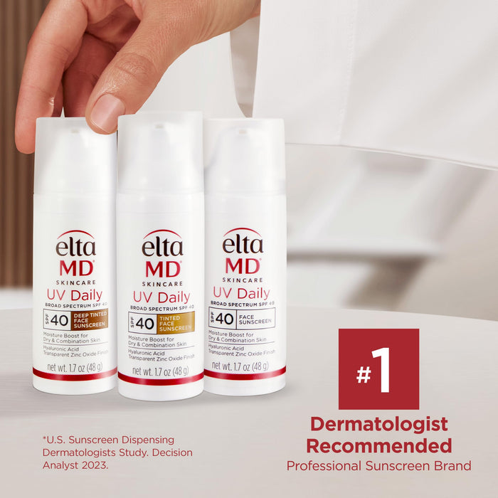 EltaMD UV Daily DEEP TINTED SPF 40 Face Sunscreen Moisturizer with Zinc Oxide 1.7 oz Pump