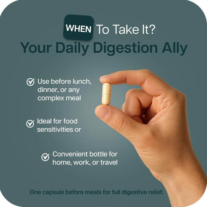 Houston Enzymes TriEnza 180 Capsules Broad-Spectrum Enzymes for Digestive Intolerances