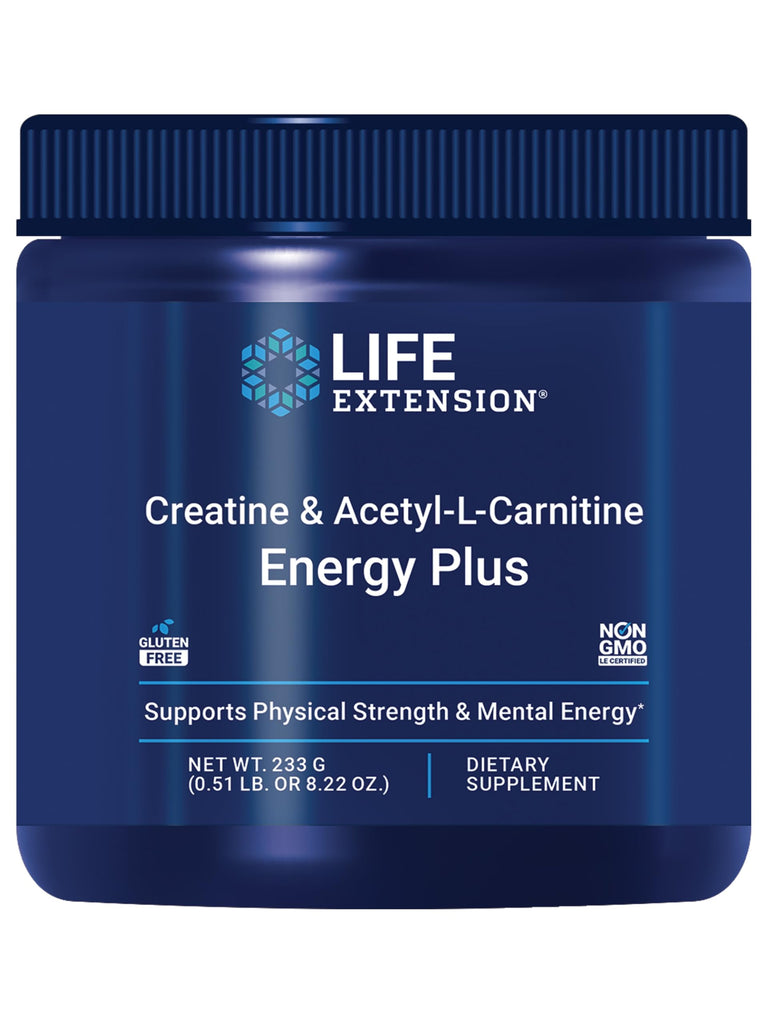 Life Extension Creatine Acetyl-L-Carnitine Energy Plus 30 حصة — Hebron Nutrition