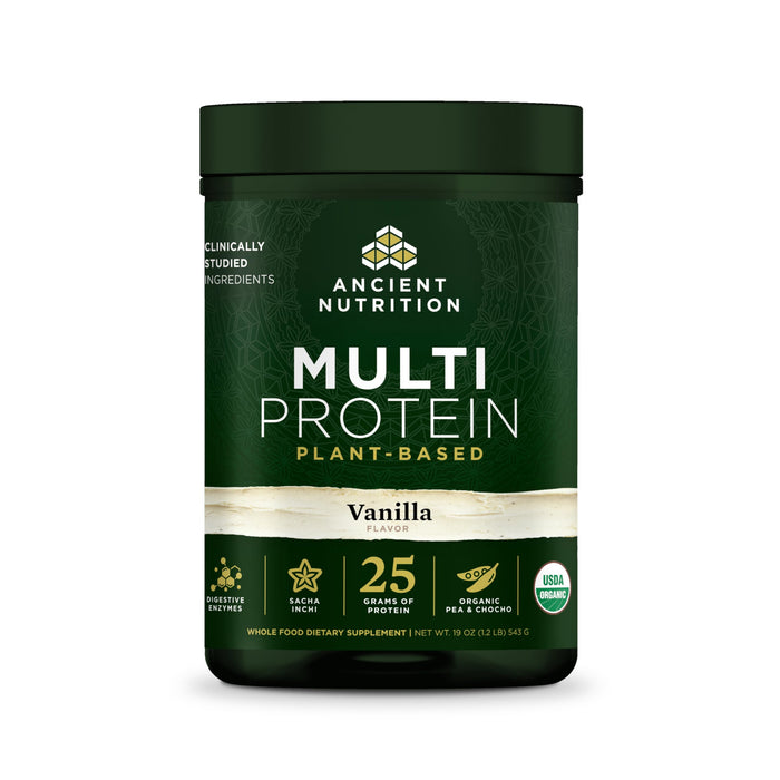 Ancient Nutrition Organic Multi Protein Plant Based Powder Vanilla -15 Servings
