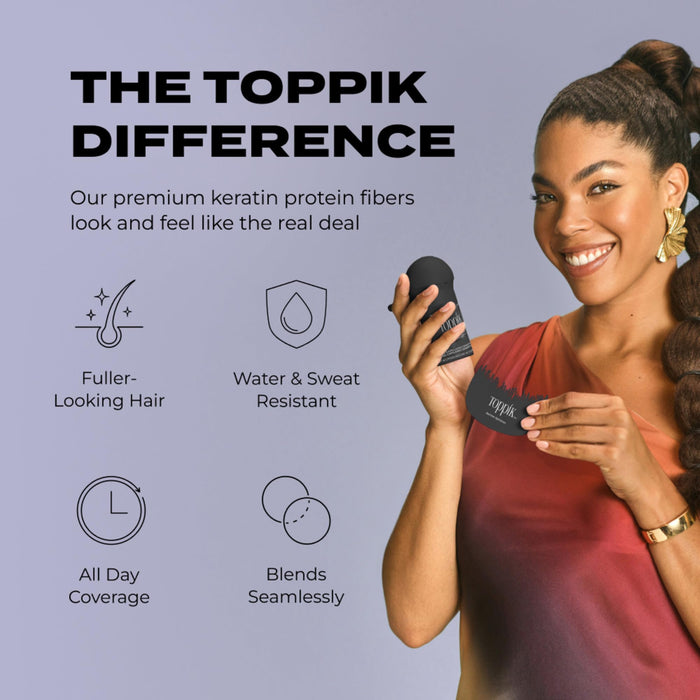 Toppik Hair Building Fibers, DARK BROWN, 12g  Fuller Looking Hair