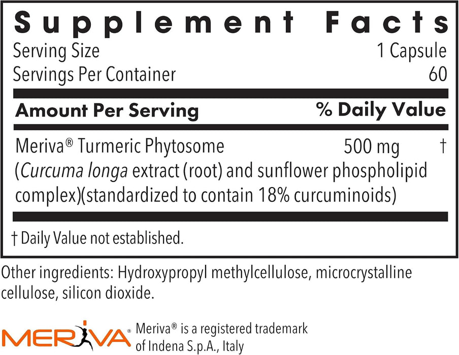 Allergy Research Group - CurcuWin 500 - Bioavailable Curcumin / Turmeric Extract - 60 Vegetarian Capsules
