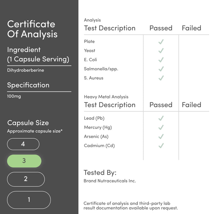 Double Wood Dihydroberberine Supplement 100mg 60 Capsules