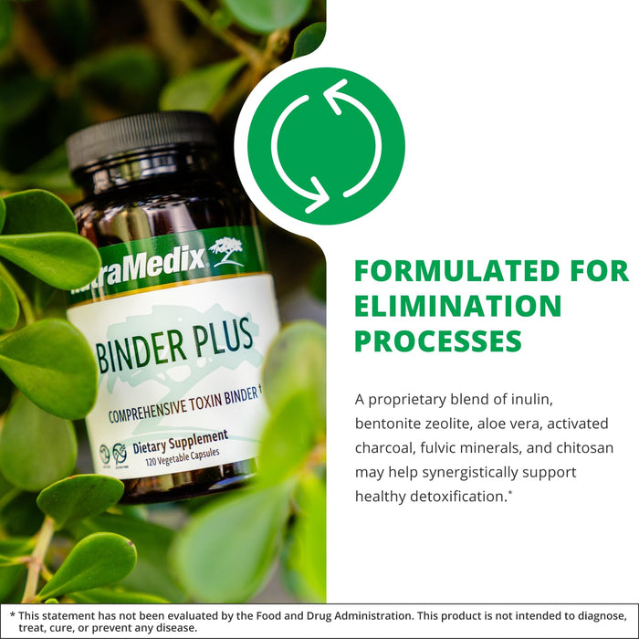 NutraMedix Binder Plus Toxin Binder & Detoxifier - 120 Capsules