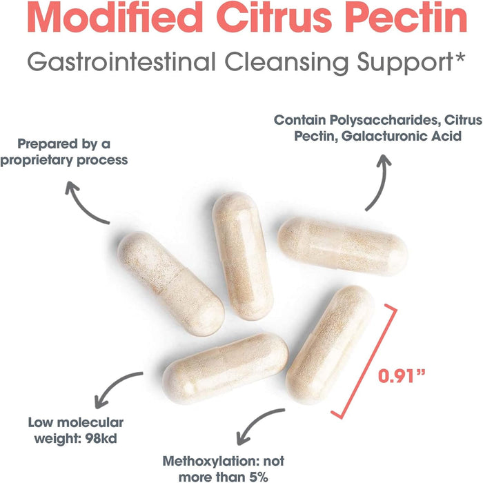 Allergy Research Group Modified Citrus Pectin - Low Molecular Weight - Cleansing - 120 Vegetarian Capsules