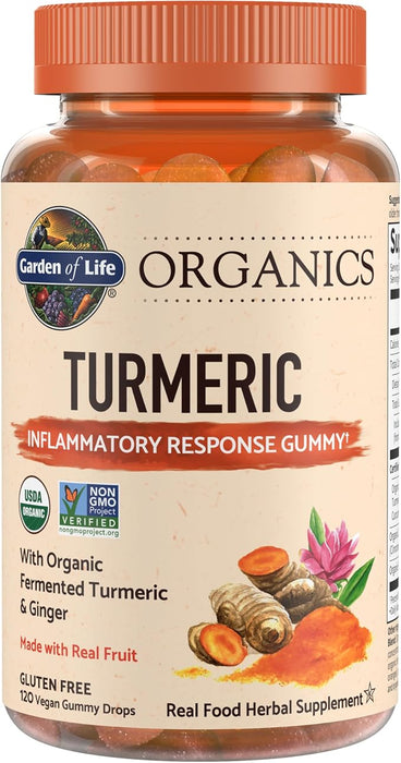 Garden of Life Organics Turmeric Inflammatory 120 Vegan Gummies