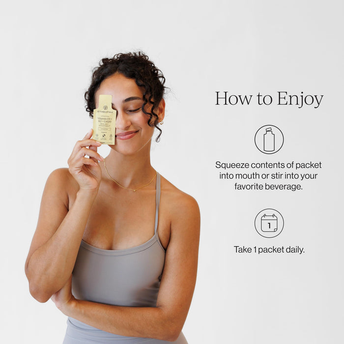 CYMBIOTIKA Liposomal Vitamin D3 + K2 + CoQ10 Liquid Supplement 28 5 mL Packets