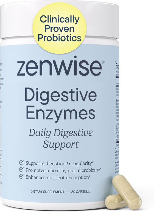 Zenwise Probiotic Digestive Multi Enzymes 180 Count