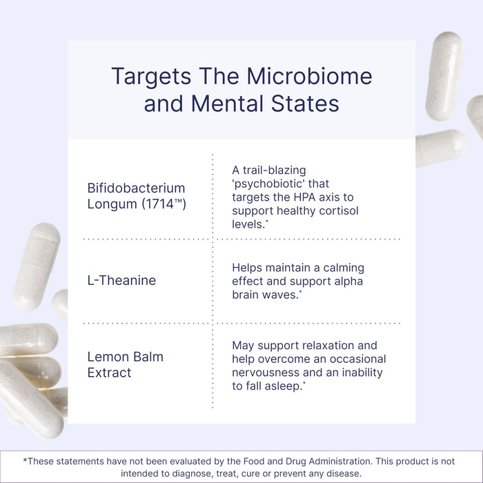 Microbiome Labs Zenbiome Sleep - L Theanine with Lemon Balm Extract & Probiotics 30 Capsules