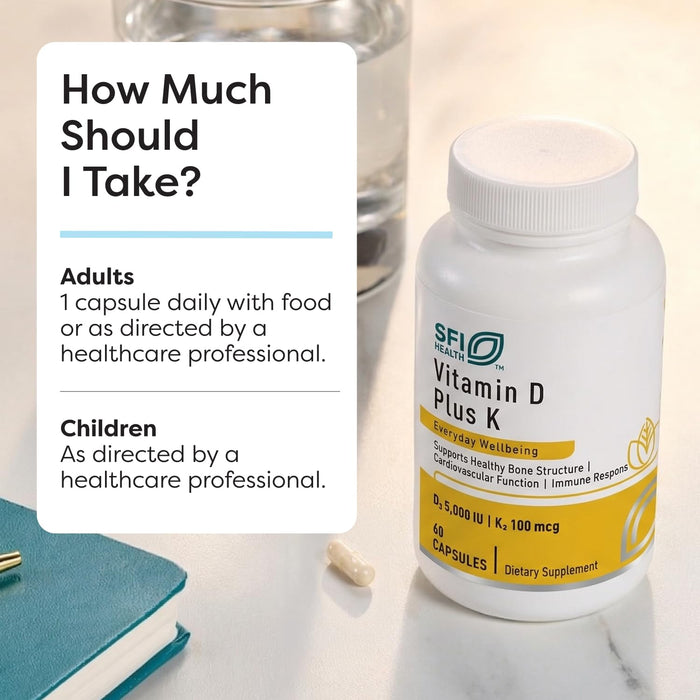 SFI Health Vitamin D Plus K 60 Capsules