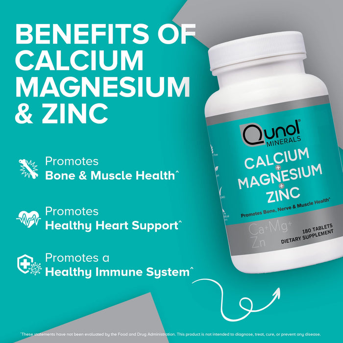 Qunol Calcium, Magnesium & Zinc 180 Count