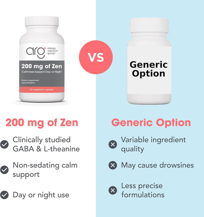 Allergy Research Group 200 mg of Zen 120 Veg Capsules