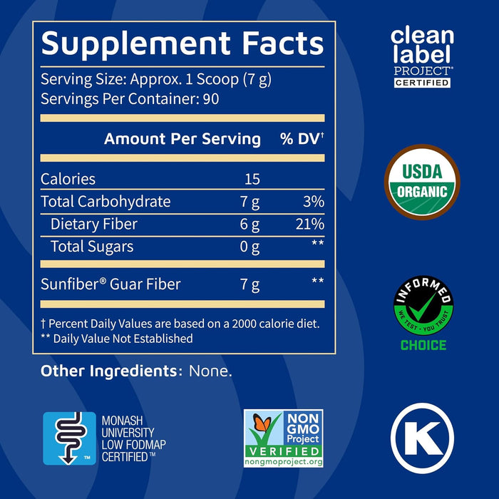 Tomorrow's Nutrition Sunfiber 90 Servings Soluble Prebiotic Fiber