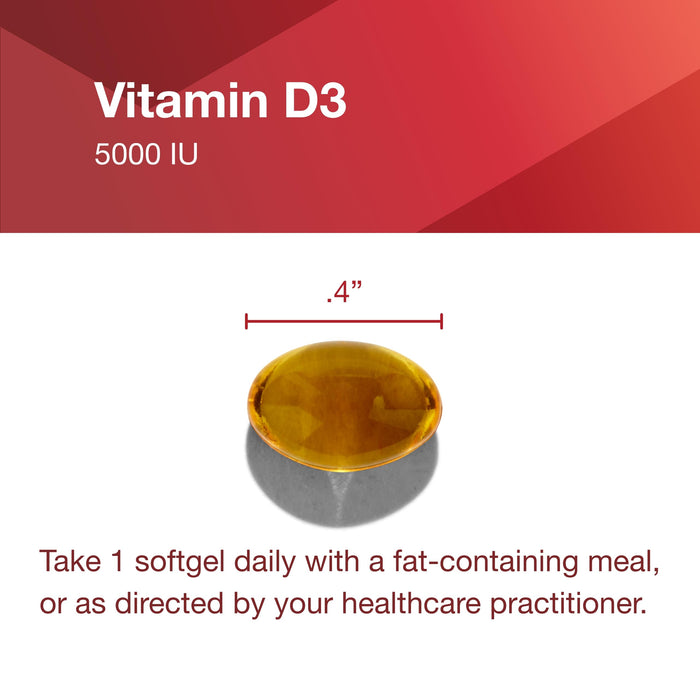 PROTOCOL FOR LIFE BALANCE - Vitamin D3 5000 IU - 120 Softgels
