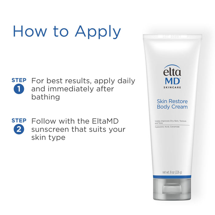 EltaMD Skin Restore Body Cream, Fragrance-Free Lotion, 8 oz Tube