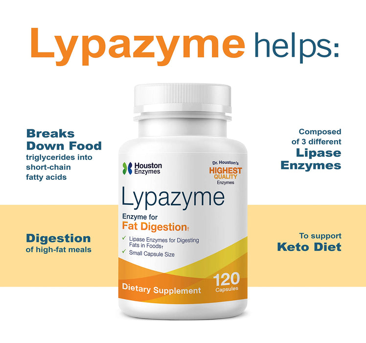 Houston Enzymes – Lypazyme – 120 Capsules