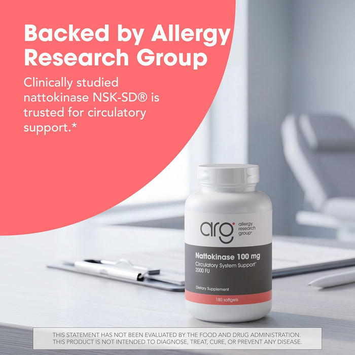 Allergy Research Group Nattokinase NSK-SD 100mg 180 Softgels