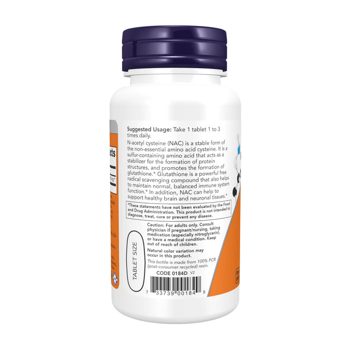 Now Foods Supplements, NAC (N-Acetyl-Cysteine) 1,000 mg, 60 Tablets