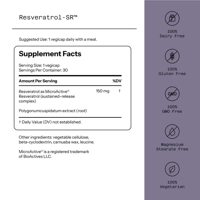 Quality of Life Resveratrol SR - 30 Vegicaps