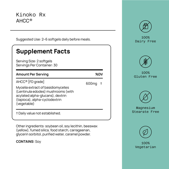 Quality of Life Immune Support AHCC Rx 60 Softgels