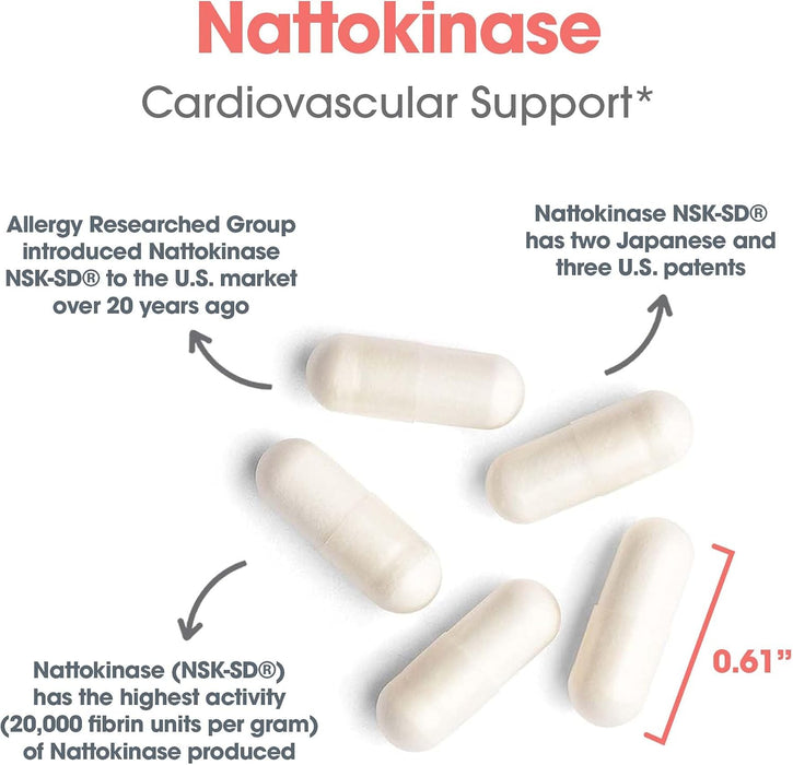 Allergy Research Group Nattokinase NSK-SD 50mg - 300 Vegetarian Capsules