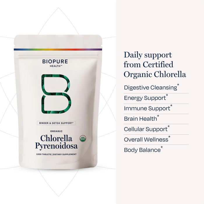 BioPure Organic Chlorella Pyrenoidosa Tablets - 1,000 Count
