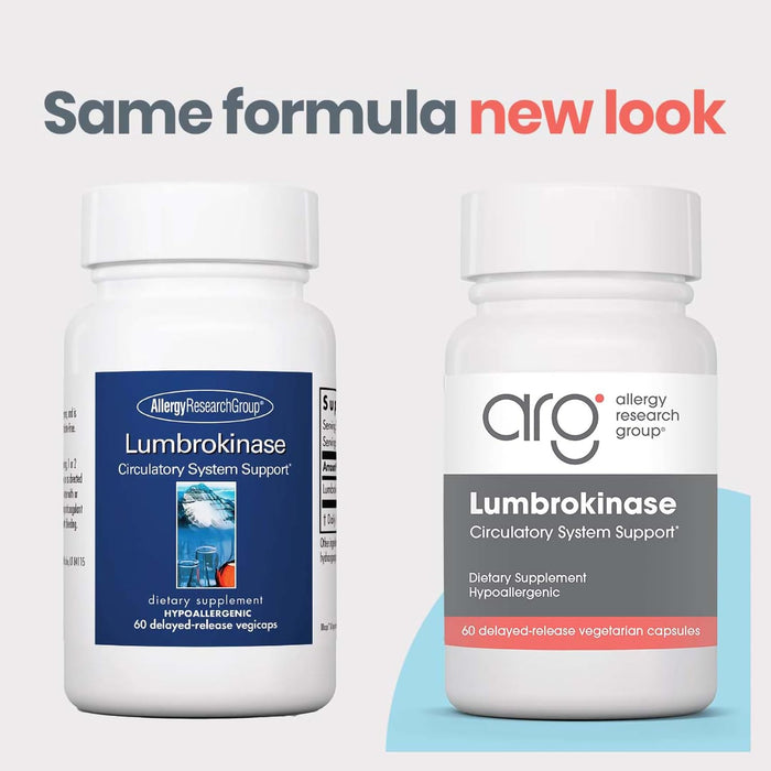 Allergy Research Group Lumbrokinase 60 Delayed Release Capsules