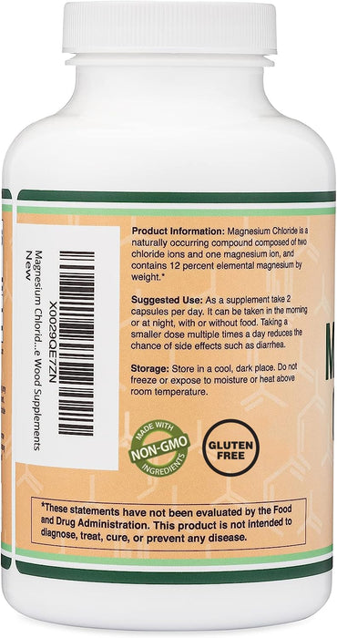 Double Wood Supplements Magnesium Chloride - 180 Capsules