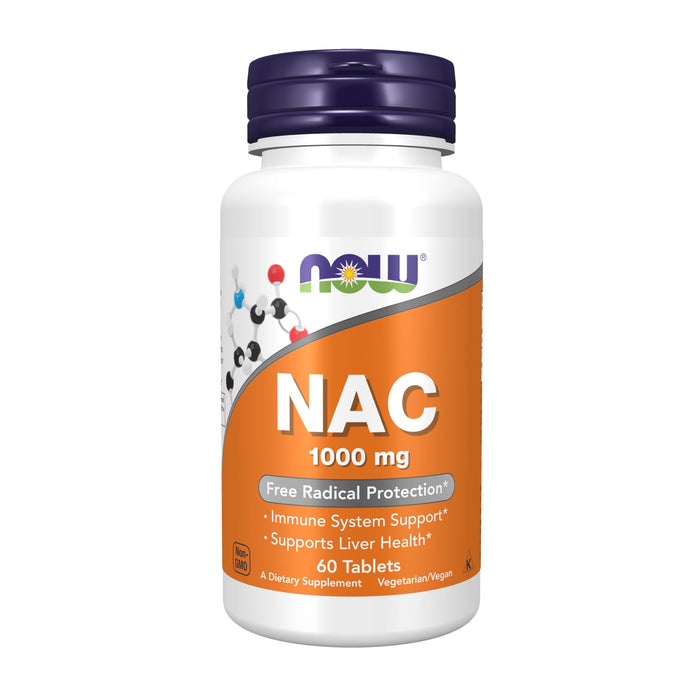 Now Foods Supplements, NAC (N-Acetyl-Cysteine) 1,000 mg, 60 Tablets