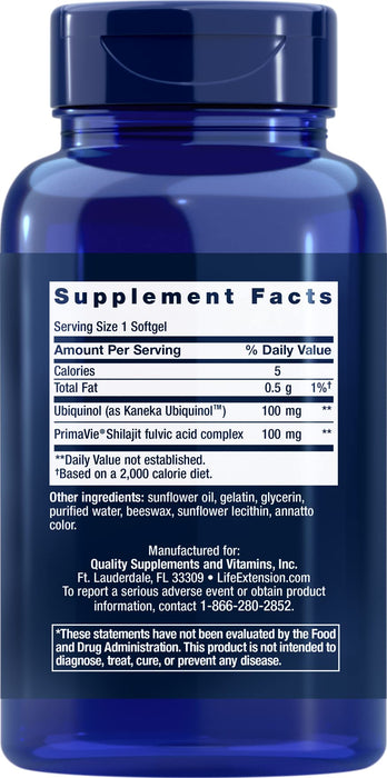 Life Extension Super Ubiquinol CoQ10 100 mg w/Mitochondrial Support 60 Softgels