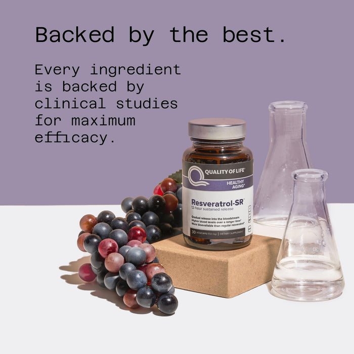 Quality of Life Resveratrol SR - 30 Vegicaps