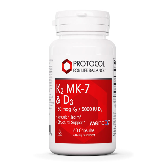 PROTOCOL FOR LIFE BALANCE - K2 MK-7 and D3 - 60 Veg Capsules