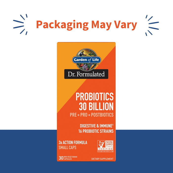 Garden of Life Dr Formulated Once Daily 3-in-1 Complete PRE + PRO + POSTBIOTIC 30 Billion CFU 30 Day Supply