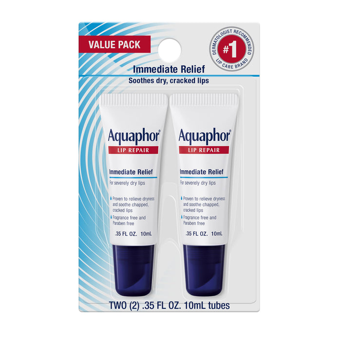 Aquaphor Lip Repair Ointment 0.35 Tube Pack of 2
