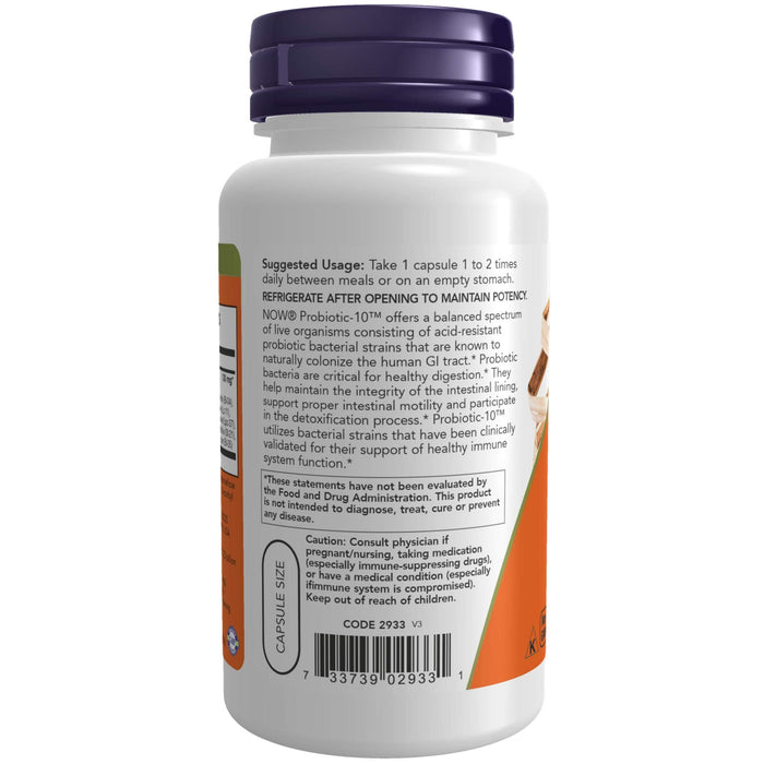 NOW Supplements, Probiotic-10, 25 Billion 100 Veg Capsules
