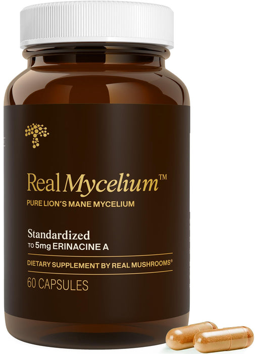 Real Mushrooms Real Mycelium – 60 Capsules