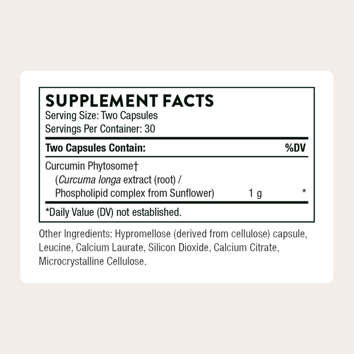 THORNE Curcumin Phytosome 1,000 mg Curcumin Supplement 60 Capsules