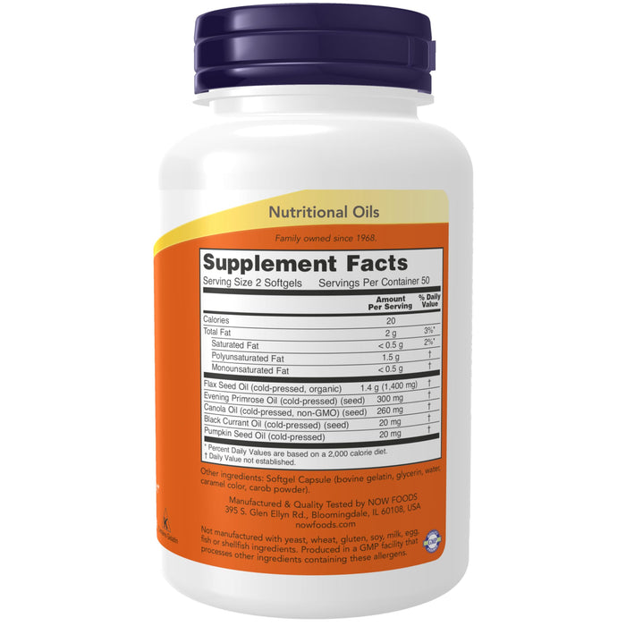 NOW Foods Supplements, Omega 3-6-9 1000 mg 100 Softgels