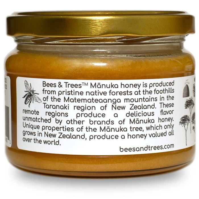 Bees & Trees 100% Pure Monofloral New Zealand Manuka Honey, 830+ MGO 10.6 oz