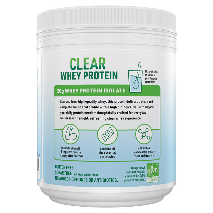 Garden of Life Clear Whey Protein Powder, Unflavored, 13.8oz