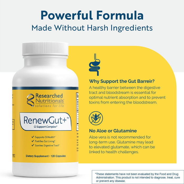 Researched Nutritionals RenewGut+ 120 Capsules