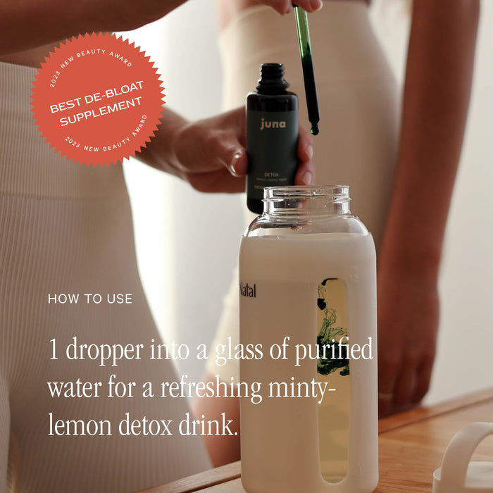 Juna Liquid Chlorophyll Detox Drops, Lemon & Mint Flavor, 3X Strength