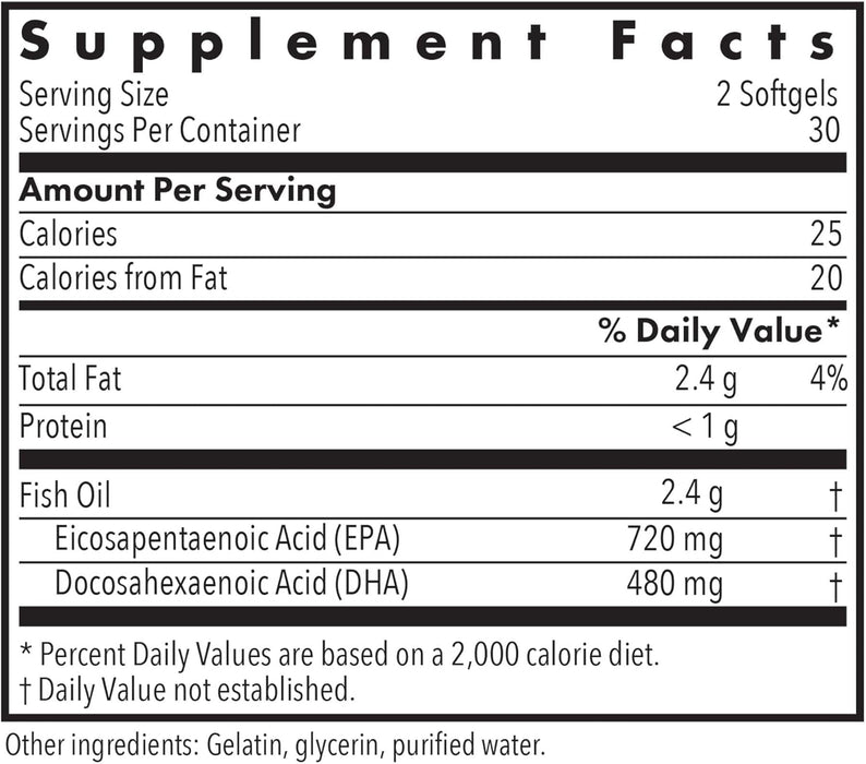 Allergy Research Group - Super EPA - Omega 3 Fish Oil 60 Softgels