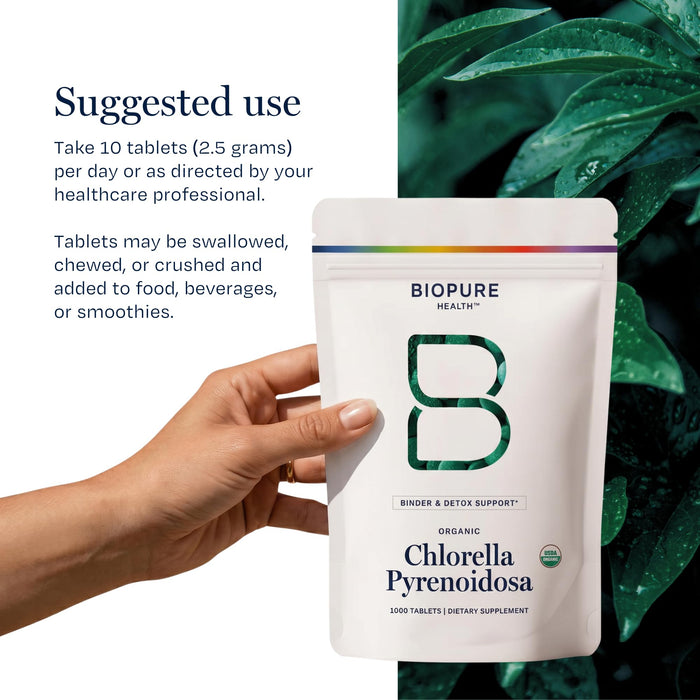 BioPure Organic Chlorella Pyrenoidosa Tablets - 1,000 Count