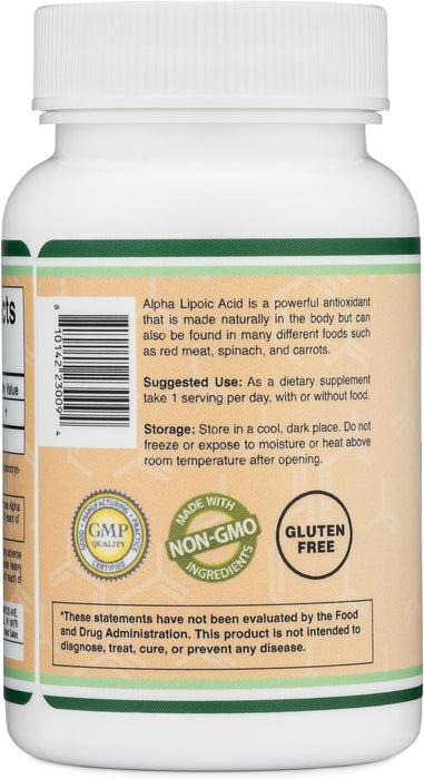 Double Wood Alpha Lipoic Acid 600mg per Serving - 60 Capsules